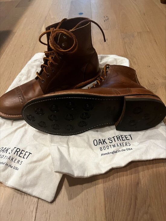 Oakstreet Bootmakers Cap-Toe Trench Boot Natural Chromexcel Size 11.5 (12) main image 4